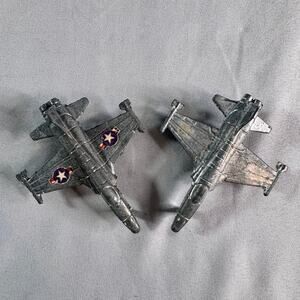 Vintage Die Cast Metal Military Jet Airplanes Lot of 2 USAF Fighter Jets 3"